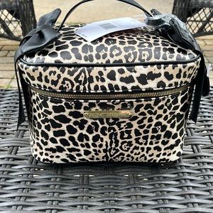 Brand new Betsey Johnson leopard print cosmetic case